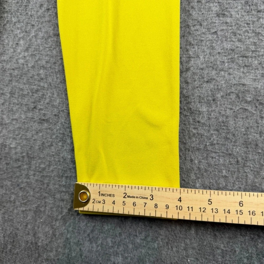 OFFLINE by Aerie Leggings Women's Small Yellow Real Me High Waist Smocked 7/8